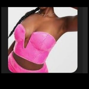 Pink Strapless Women's Top